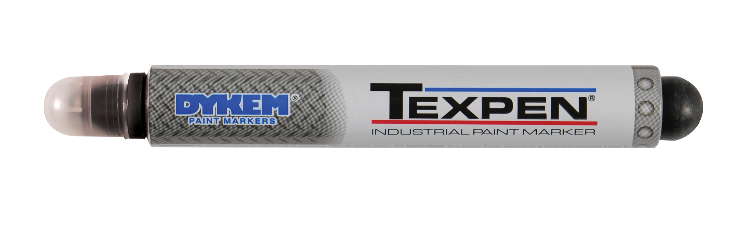 Dykem&reg; TEXPEN&reg; 16033 Heavy Duty Industrial Paint Marker, 3/32 in Medium Tip, Aluminum, Black