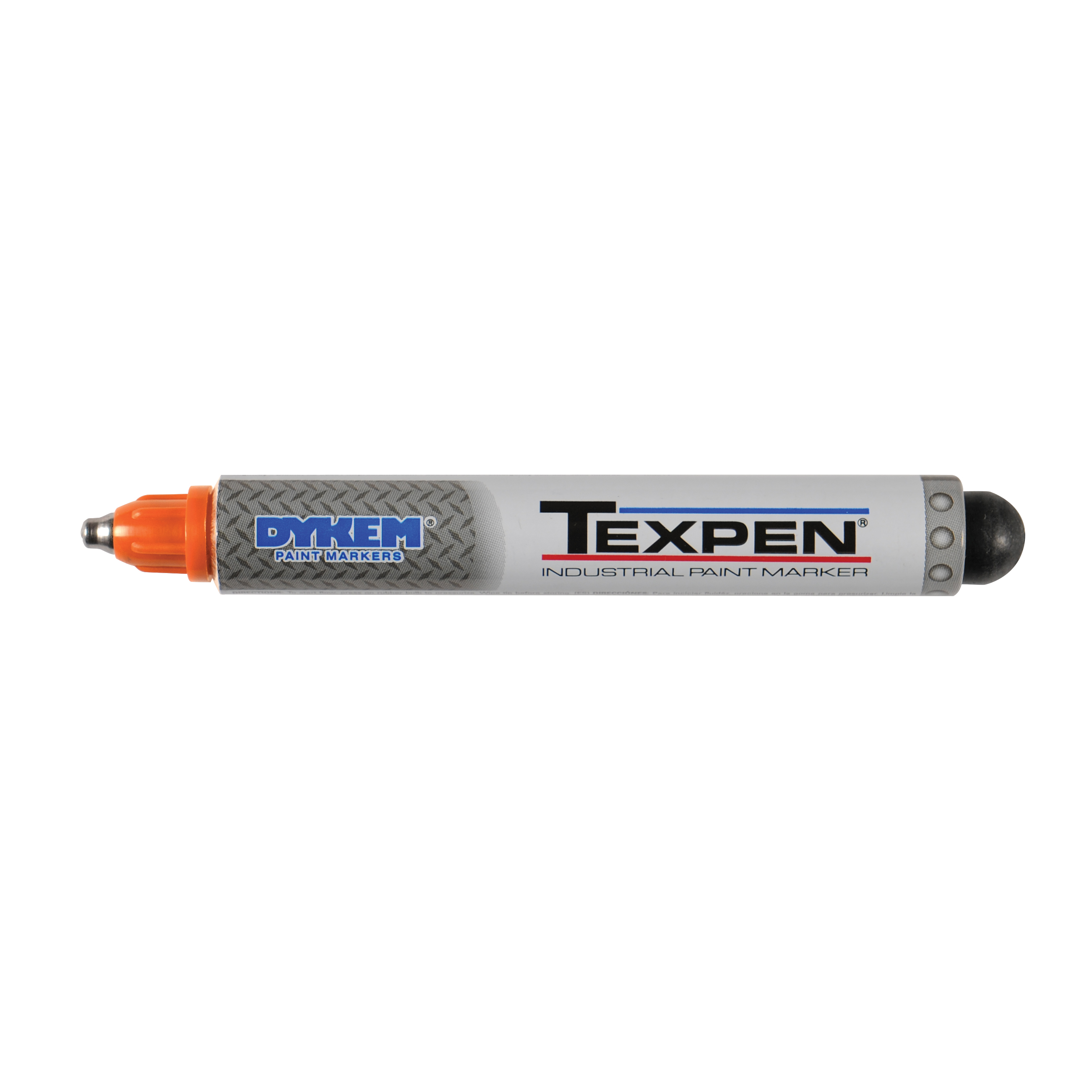 Dykem&reg; TEXPEN&reg; 16103 Heavy Duty Industrial Paint Marker, 3/32 in Medium Tip, Aluminum, Orange