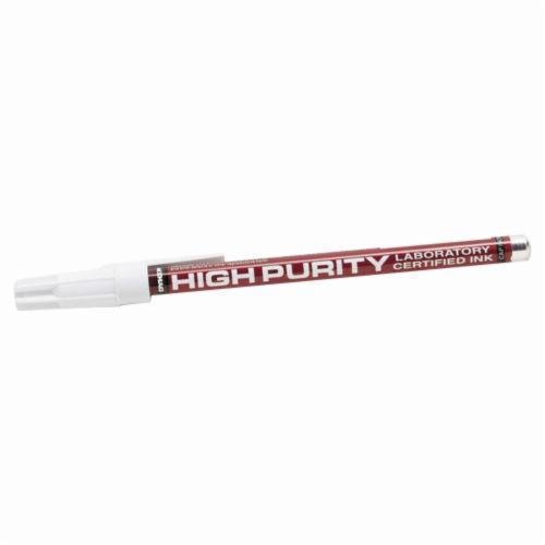 Dykem&reg; 33729 High Purity 33 Laboratory Certified Paint Marker, Fine Tip, Aluminum Barrel Container, White