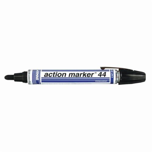 Dykem&reg; ACTION MARKER&reg; 44 44003 Heavy Duty Industrial Marker, 5/8 in Tip, Aluminum Barrel Container, Black