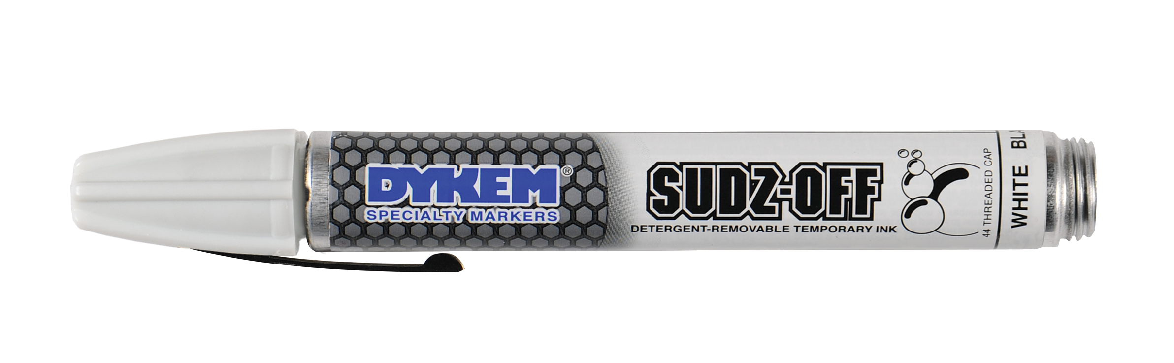 Dykem&reg; SUDZ OFF&reg; 44 44146 Detergent Removable Temporary Marker, Aluminum Barrel Container, White