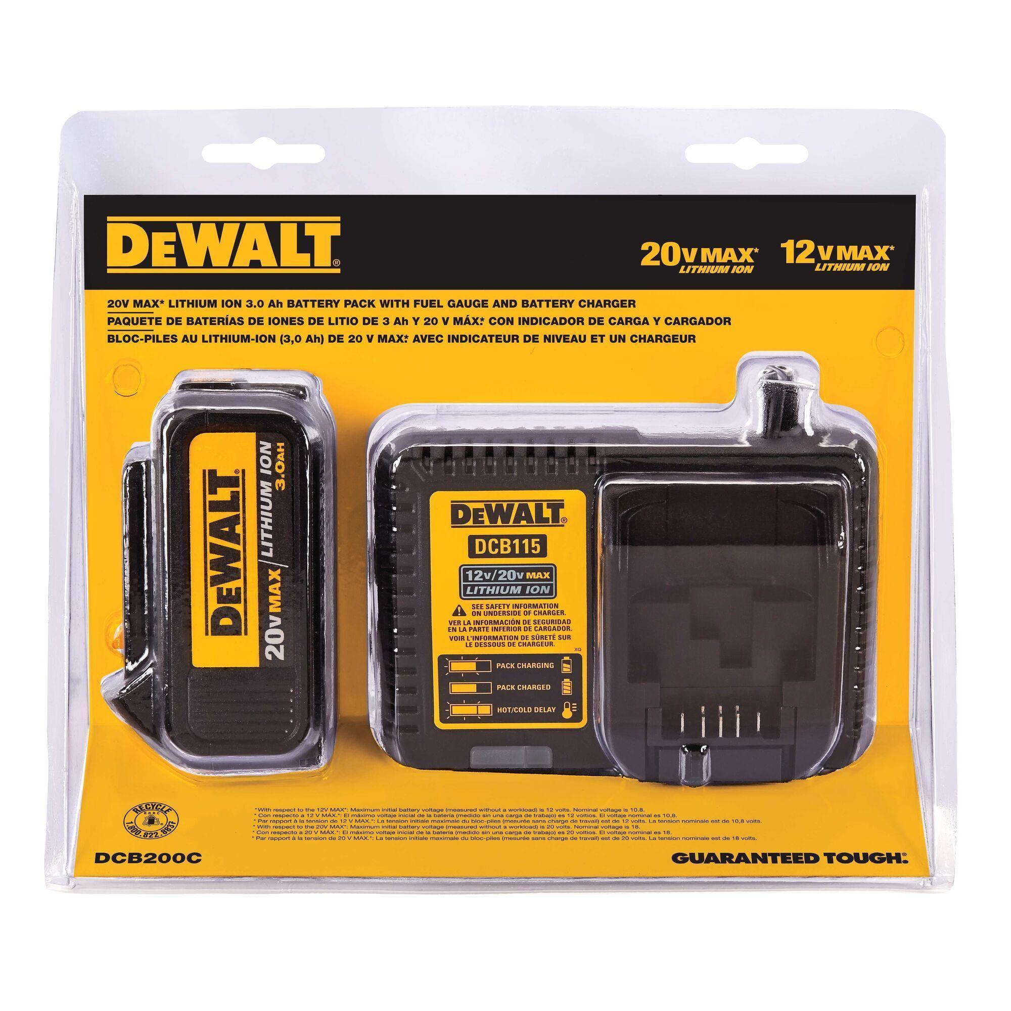 DeWALT&reg; 20V MAX* MATRIX&trade; DCB200C Premium, 3 Ah Li-Ion Battery, 20 V DC Charge, For Use With 20 V MAX* Cordless Tools