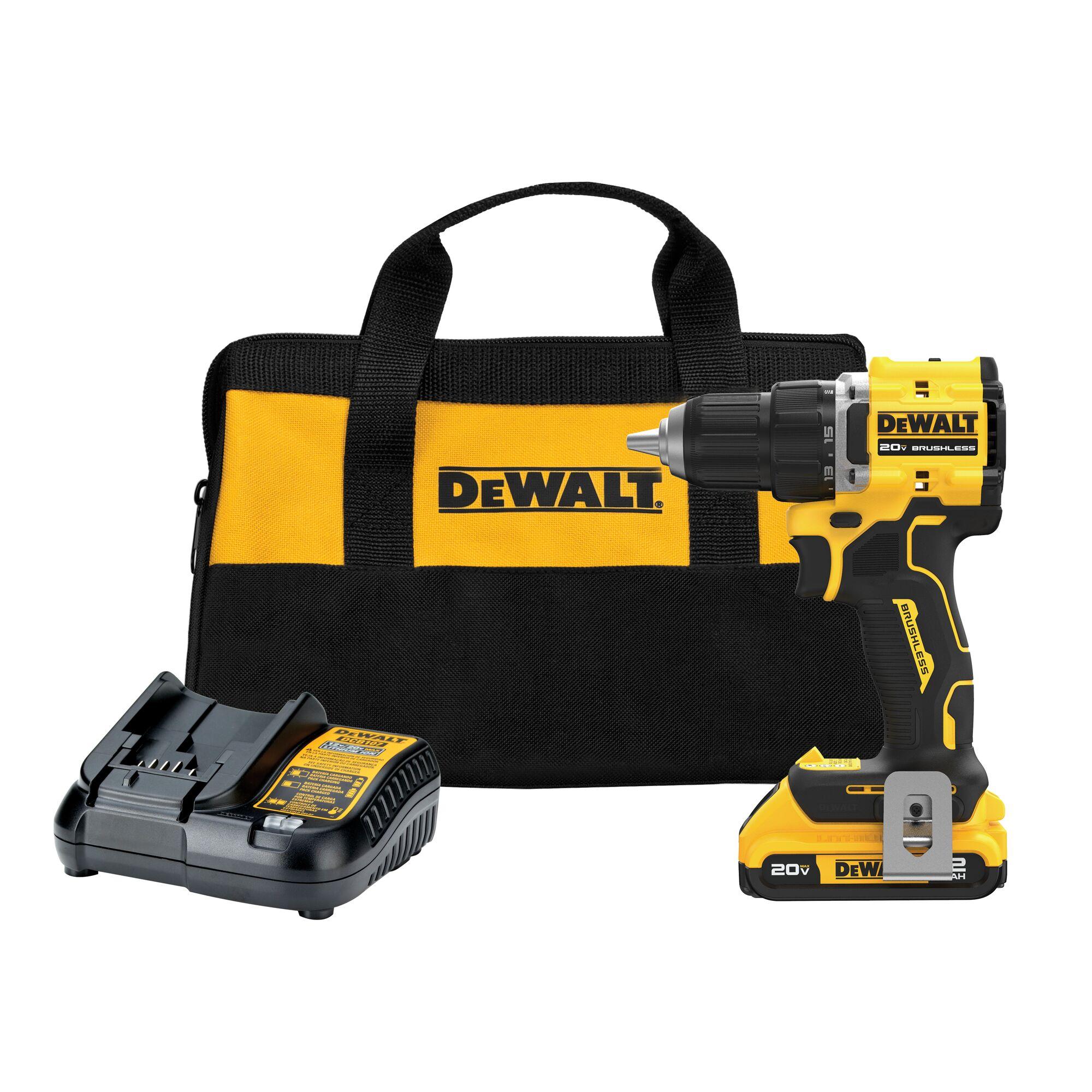 DeWALT&reg; 20V MAX* MATRIX&trade; DCD771C2 Compact Drill/Driver Kit, 1/2 in Chuck, 20 V DC, 0 to 450/0 to 1500 rpm No-Load, 8-3/4 in OAL, Li-Ion Battery