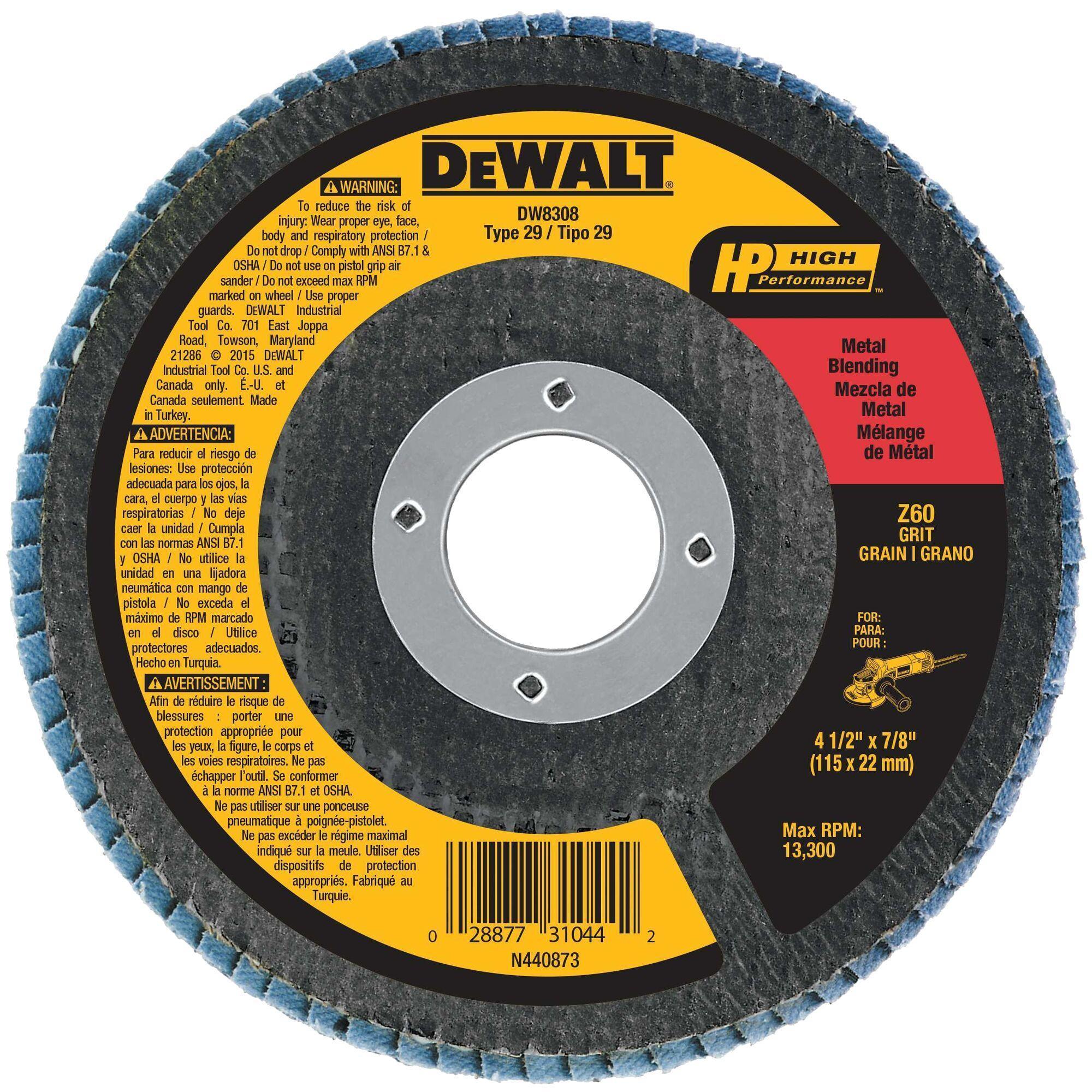 DeWALT® High Performance™ DW4925 Wire Wheel Brush, 4 in Dia Brush, 1/2 in W Face, 0.02 in Dia Stringer Bead Filament/Wire, 5/8-11 Arbor Hole