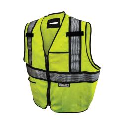 DeWALT® by Radians® GEAR™ DSV971-2X FR Treated Safety Vest, 2XL, Hi-Viz Green, 6.2 oz Modacrylic Mesh/Kevlar®, Zipper Closure, 2 Pockets, ANSI Class: Class 2, ANSI 107-2010 Type R, NFPA 70E HRC1, ASTM F1506