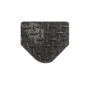 Diamond-Plate 497.1x4x75BK Economical Medium Duty Solid Anti-Fatigue Mat, 75 ft L x 4 ft W x 1 in THK, PVC, Diamond Plate Surface Pattern, Urethane Sponge Base