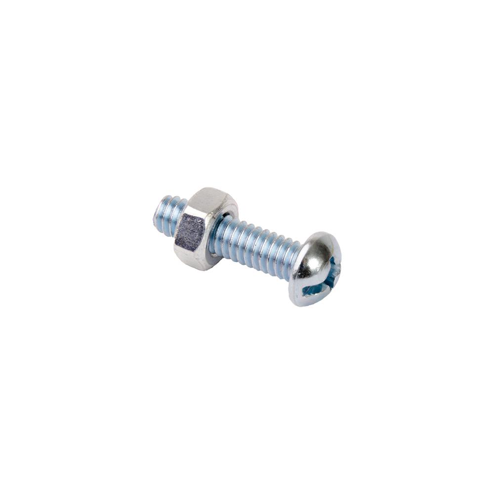 Diversitech Devco® 6413 Stove Bolt With Nut, 1/4-20, Steel, Zinc Plated