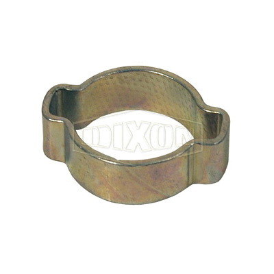 Dixon&reg; 0507 Double Pinch-On Ear Clamp, 1/4 in Nominal, 0.197 in Closed Dia x 0.276 in Open Dia, Steel, Import