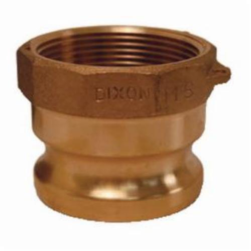 Dixon® 150-F-BR Boss-Lock™ Type F Cam and Groove Adapter, 1-1/2 in, Male Adapter x MNPT, Brass, Domestic