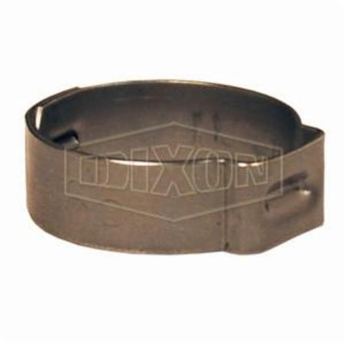 Dixon&reg; 133R Single Ear Pinch-On Clamp, 1/2 in Nominal, 0.449 in Closed Dia x 0.524 in Open Dia x 0.03 in THK, 304 Stainless Steel, Domestic