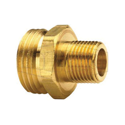 product Dixon® 5041212C Garden Hose Adapter, 3/4-11-1/2 x 3/4-14, Female Garden Hose Thread Swivel x MNPT, Brass, Domestic