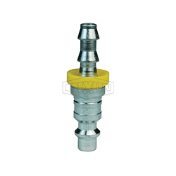 Dixon&reg; D3B4 DF Series Industrial Quick Disconnect Pneumatic Plug, 3/8 in Nominal, Quick Disconnect Plug x Push-Lock Hose Barb, 500 psi Pressure, Steel
