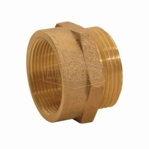product Dixon® FM1525F Reducing Hex Nipple, 1-1/2 x 2-1/2 in Nominal, Brass, FNPT x Male NH NST End Style, Domestic