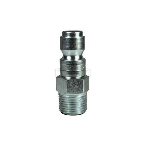 product Dixon® Dix-Lock™ N4M4 N Series Bowes Interchange Male Quick Disconnect Coupler, 1/2-14 Nominal, Quick Disconnect Coupler x NPTF, 500 psi Pressure, Steel, Domestic
