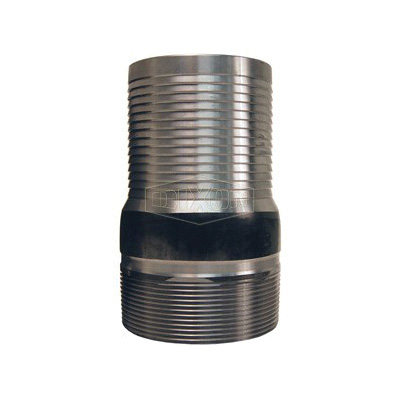 product Dixon&reg; ST25 King&trade; No Knurl Combination Nipple, 2 in x 4-11/16 in L Hose Shank x MNPT, Carbon Steel, Unplated, Domestic