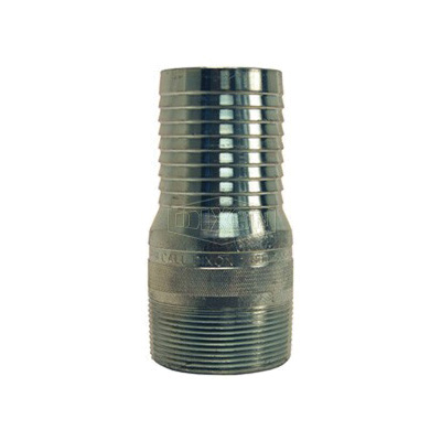 Dixon® STC25 King™ No Knurl Combination Nipple, 2 in Nominal, Hose Shank x MNPT End Style, Carbon Steel, Zinc Plated, Domestic