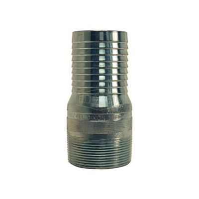 Dixon® STC10 King™ No Knurl Combination Nipple, 1 in Nominal, Hose Shank x MNPT End Style, Carbon Steel, Zinc Plated, Domestic