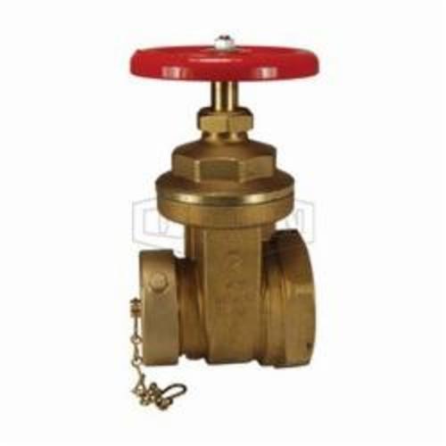 product Dixon&reg; WDGV251F Non-Rising Stem Wedge Disc Gate Valve, 2-1/2 in Nominal, FNPT x Male NH NST End Style, Brass Body, Handwheel Actuator