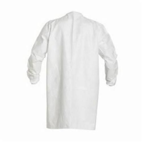 DuPont Tyvek Lab Coats - Disposable Industrial Frocks With Snap Closure, 2 Pockets (Medium, White)