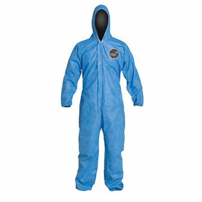 product DuPont&trade; PB127SBU 5X PB127SBU Disposable Coverall With Hood, Elastic Wrist and Ankle, 5X-Large, 12 mil ProShield® 10, Blue, Zipper Front Closure