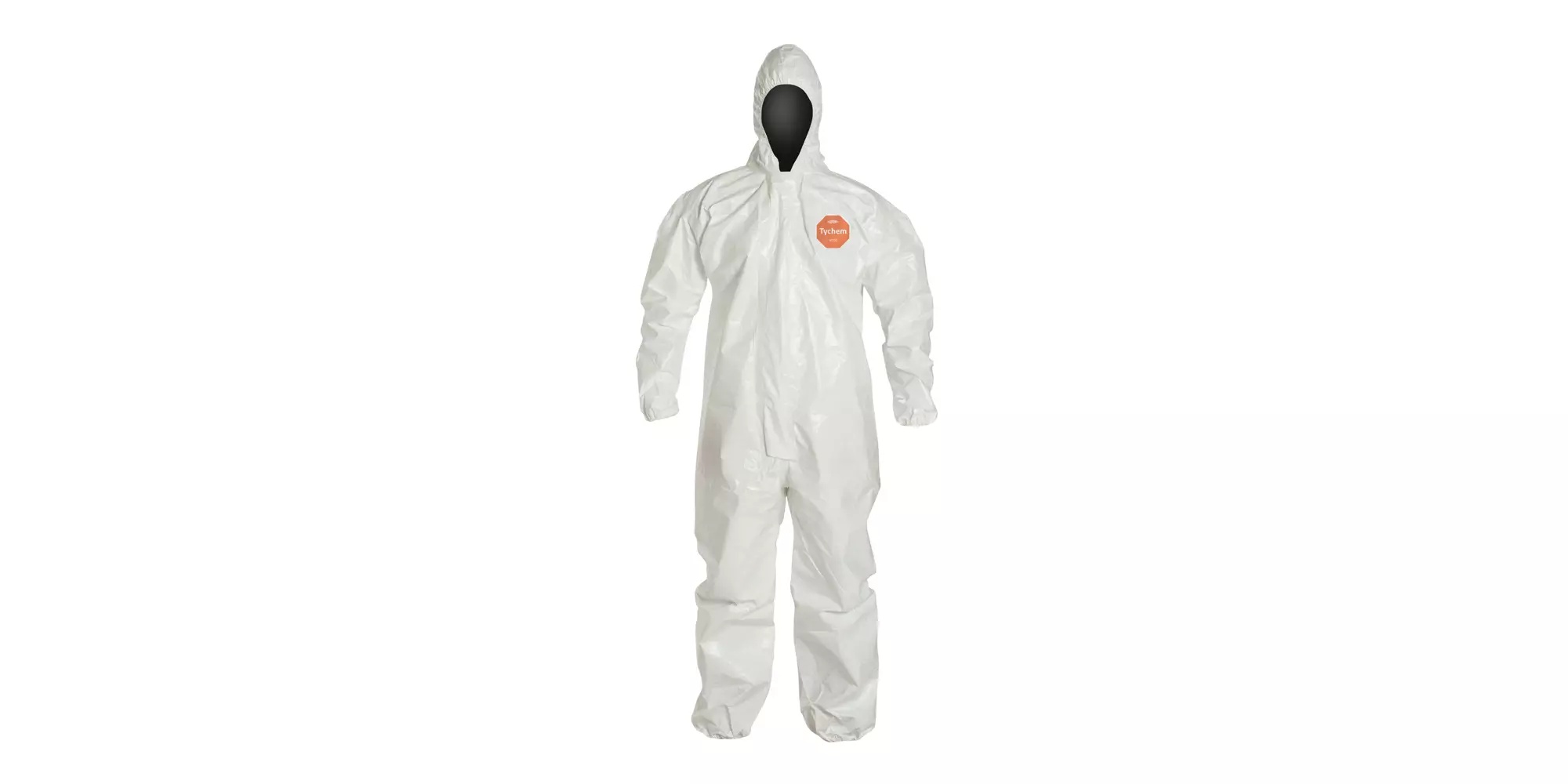 DuPont&trade; TF145TGYLG000600 Standard Coverall With Attached Hood, L, Gray, Tychem&reg; 6000, 38-3/4 to 42-1/4 in Chest, 32-1/2 in L Inseam