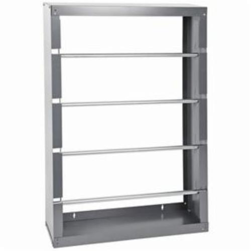 DURHAM MFG&reg; 368-95 Wall Mounted Wire Spool Rack With 4 Rod, 5-7/8 in L x 26-1/8 in W x 36-1/2 in H, Cold Rolled Steel, Gray