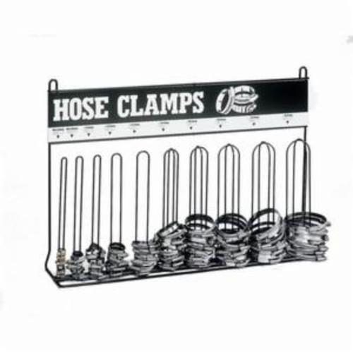 DURHAM MFG&reg; 907-08-S129 Hose Clamp Rack, 5-3/8 in L x 23-1/4 in W x 16-1/8 in H, Cold Rolled Steel, Gray