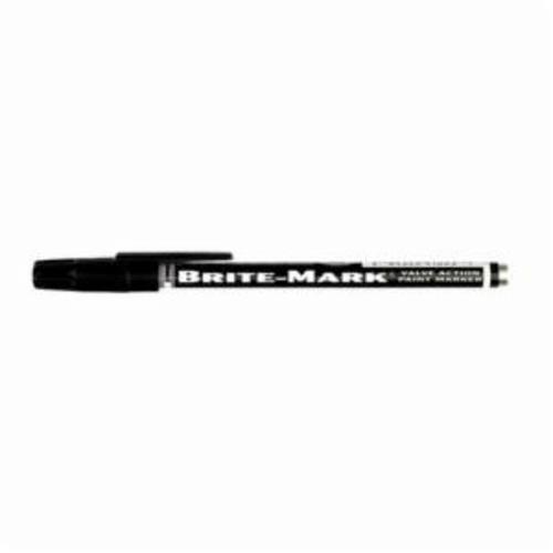 Dykem&reg; BRITE-MARK&reg; 41003 Permanent Paint Marker With Valve Action, Fine Tip, Black