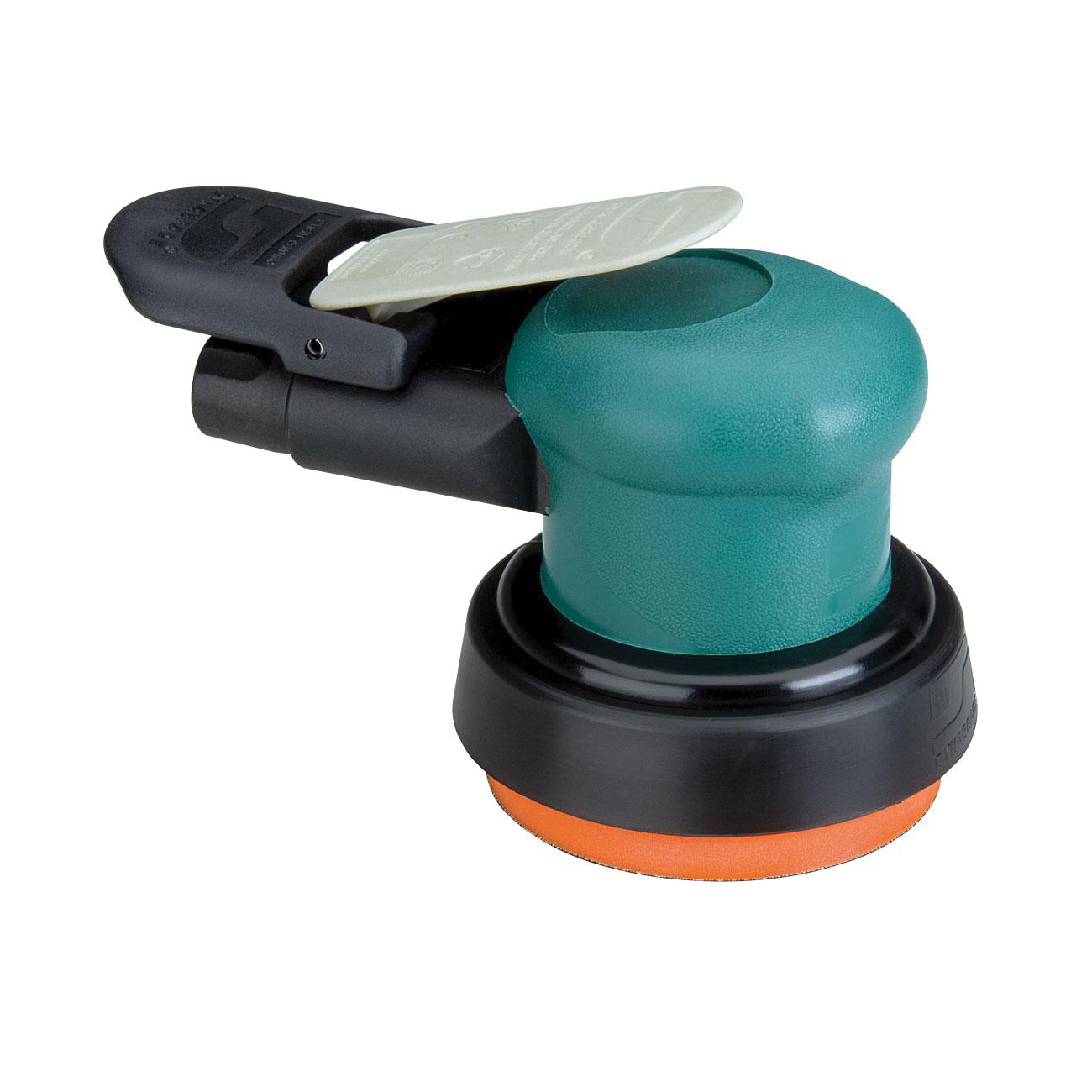 ARO&reg; R025B-PSV-1 Cyclone Palm Non-Vacuum Round Sander, 5 in Pad, 39 cfm at Load, 15.8 cfm at Free Speed Air Flow
