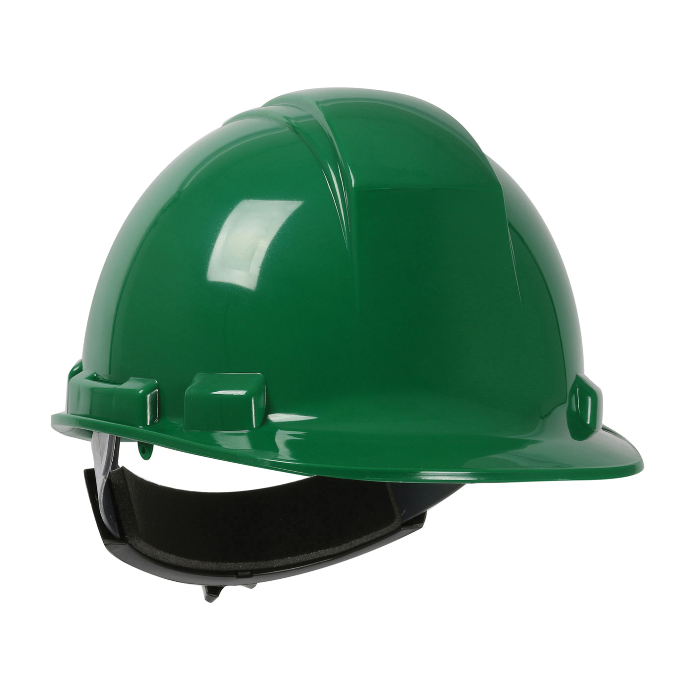 Dynamic™ Dynamic Dom™ 280-HP341SR-11 Cap Style Non-Vented Smooth Dome Standard Brim Hard Hat With HDPE Shell, SZ 6 Fits Mini Hat, SZ 8 Fits Max Hat, Foam Polyethylene/Nylon, 4-Point Quick-Release/Textile Suspension, ANSI Electrical Class Rating: Class E