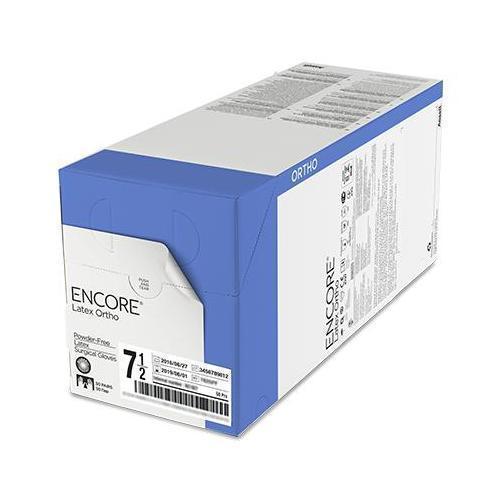 ENCORE&reg;️ 5788006 Standard Surgical Glove, 8.5, Brown, 11.7 in L, Powder-Free, 13 mil THK, Anatomical Hand