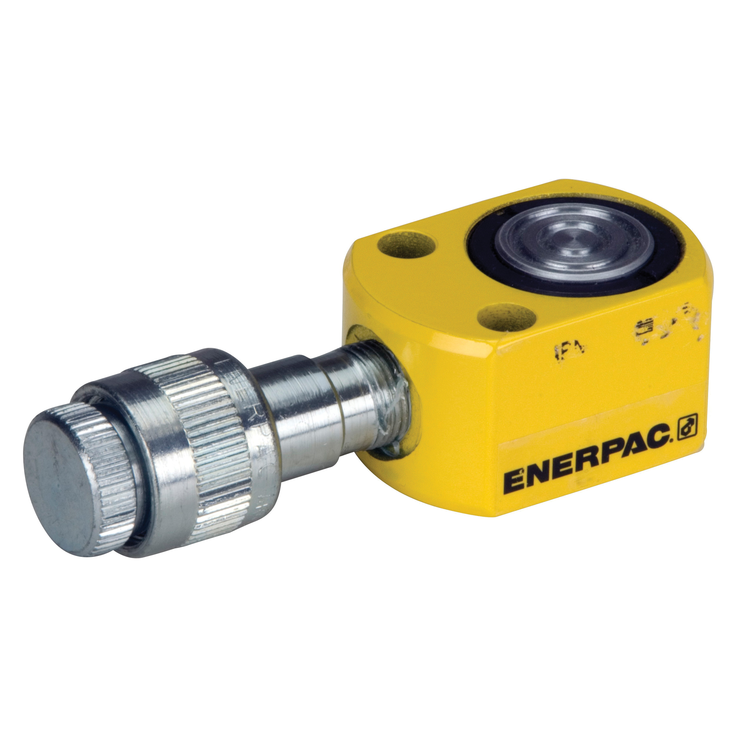 Enerpac® Flat-Jac® RCS-502 Low Height Single Acting Spring Return Hydraulic Cylinder, 50 ton Capacity, 3-1/2 in Dia Bore, 2.38 in L Stroke, 4.81 in H Retract, 2-3/4 in Dia Rod, 10000 psi