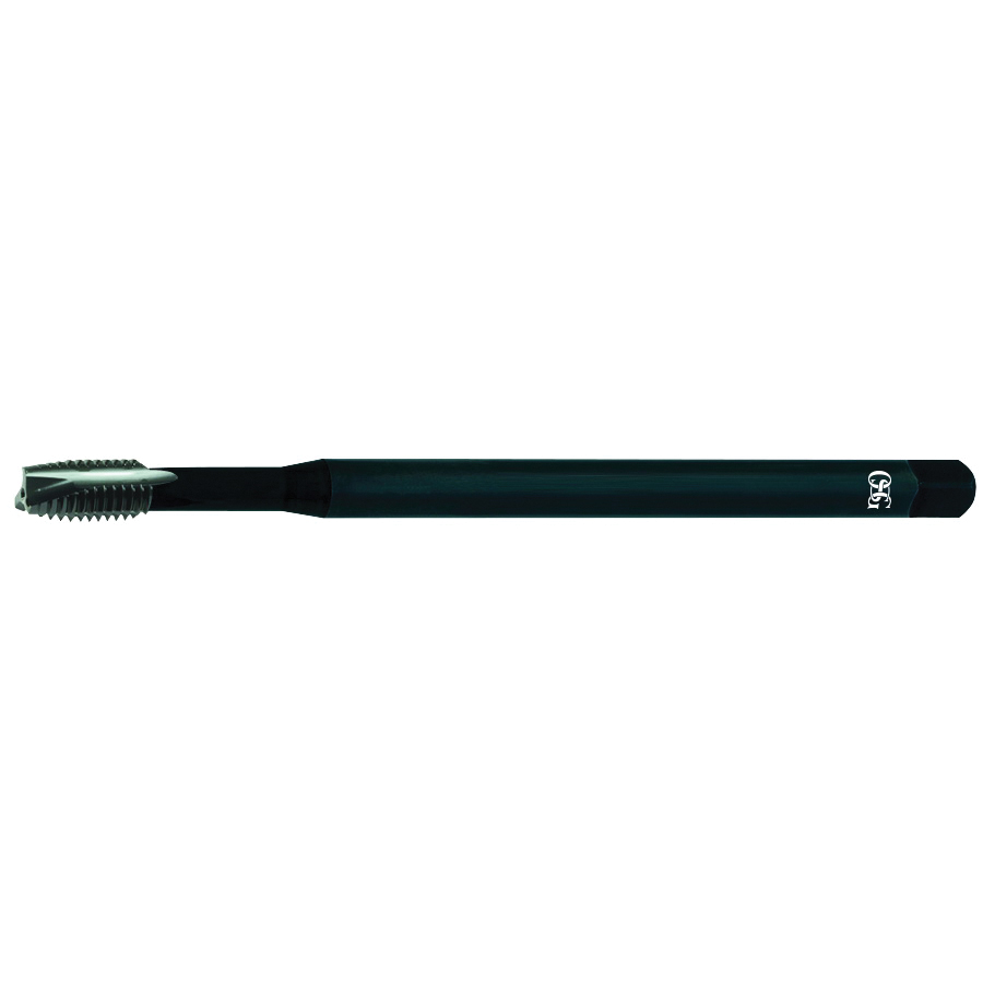 product EXO® 1765201 397 High Performance Long Shank Spiral Point Tap, Right Hand Cutting, 5/16-18 Thread, H3 Thread Limit, Plug Chamfer, 3 Flutes, Steam Oxide, HSS-E
