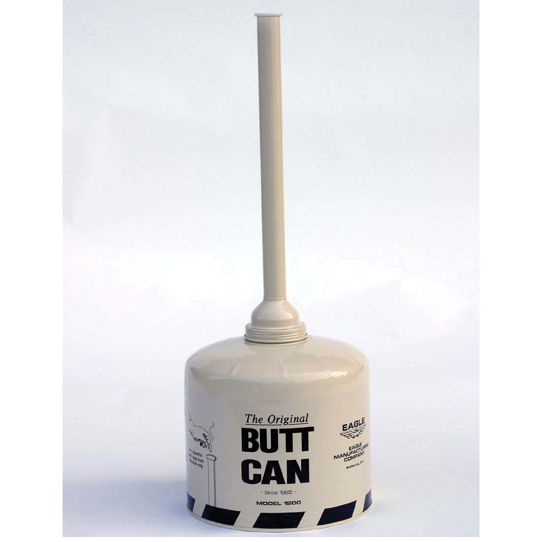 product Eagle Manufacturing 1202 Round Butt Can With Poly Tube, 2 gal Capacity, 35 in H, Galvanized Steel, Yellow