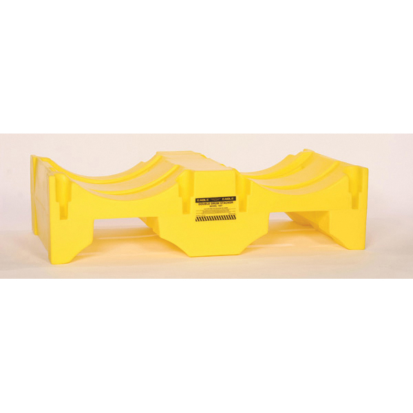 product Justrite® 28668 EcoPolyBlend™ Drum Management Stack Module, 2 Drums, 1500 lb Load, 30/55 gal Spill, Polyethylene, Yellow