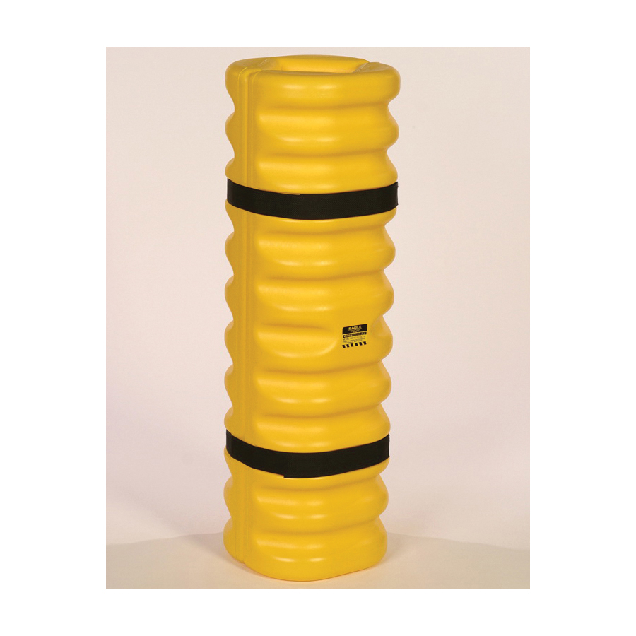 product Eagle Manufacturing 1710 Column Protector With Black Straps, Fits Column Size 10 in, Fits Column Shape Round/Square, 42 in H, HDPE, Yellow