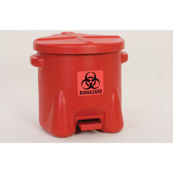 product Justrite® 10903 Drain Can With Plated Steel Funnel, 3 gal Capacity, 11-5/8 in Dia, 12-1/4 in H, Steel, Red, FM Approved