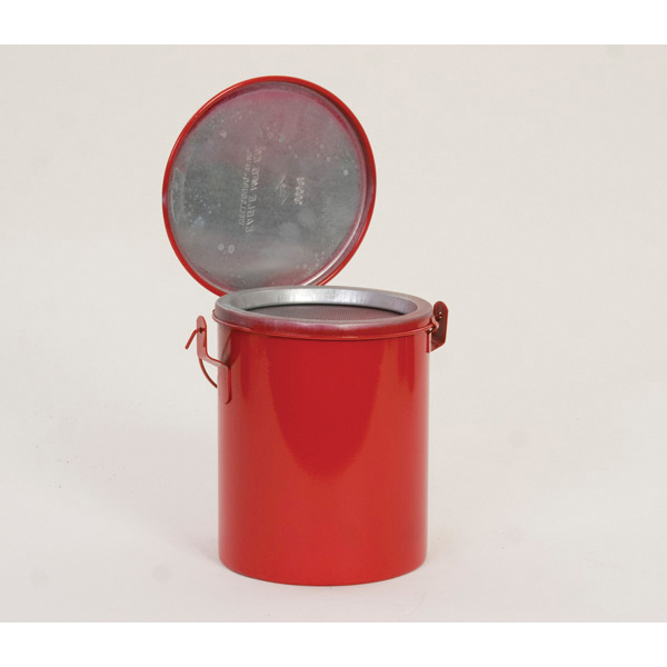 product Justrite® 27602 Dip Tank, 2 gal Capacity, 9-3/8 in Dia x 10 in H, Galvanized Steel, Red