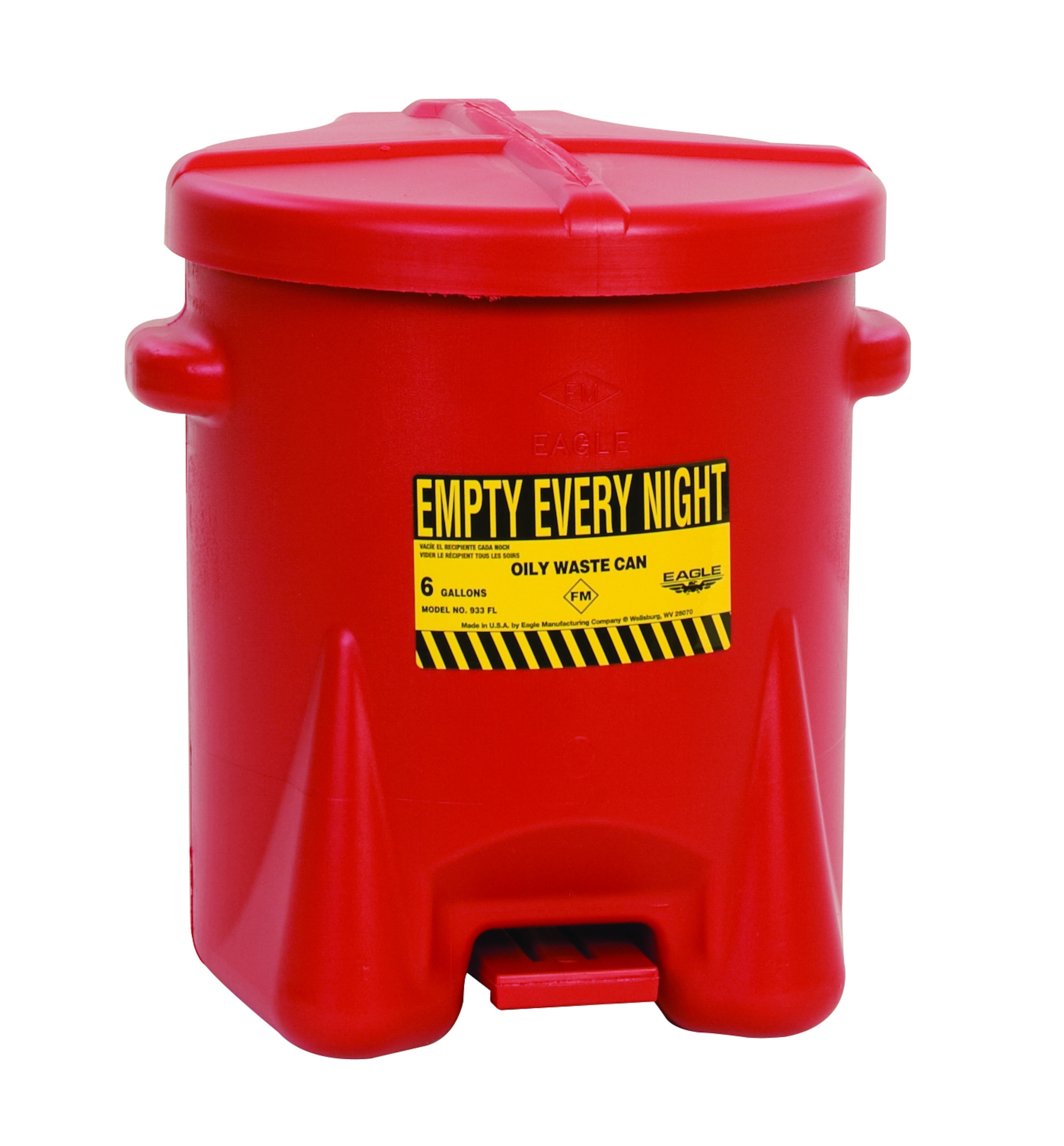 Justrite&reg; 27603 Dip Tank, 3.5 gal Capacity, 11-3/8 in Dia x 11-1/4 in H, Galvanized Steel, Red