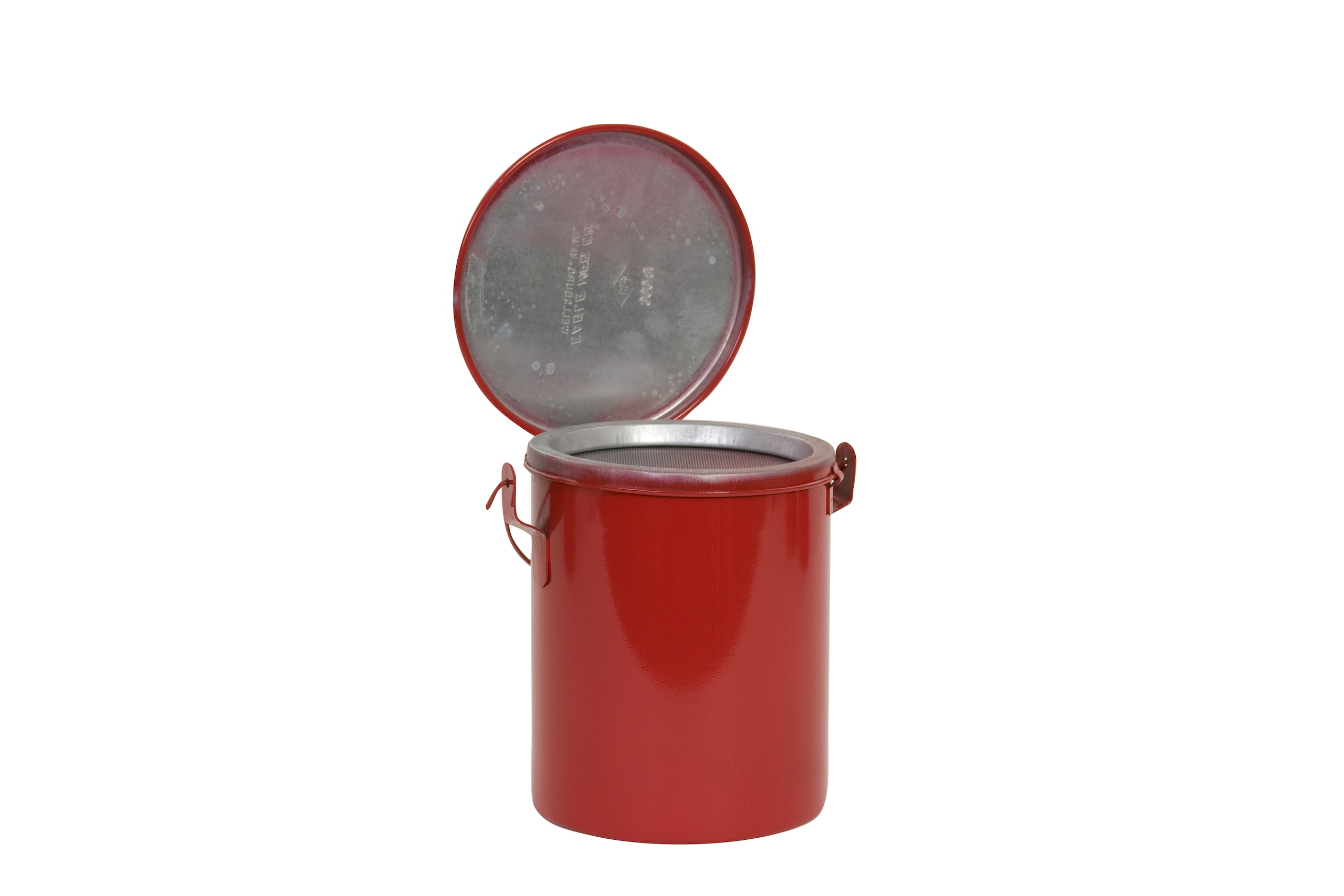 Justrite&reg; 10471 Bench Can With Rub for Red Sponging Operation, 6 qt Capacity, 9-5/8 in Dia x 7-1/2 in H, Steel, Red