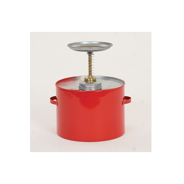 product Eagle Manufacturing P701 Plunger Can, 1 qt, Galvanized Steel, Red, Brass Plunger, 5-1/4 in Dia Dasher Plate