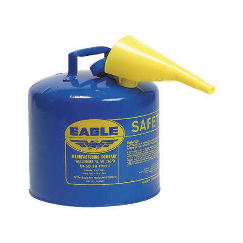 Justrite® 14545 Safety Shelf Can, 5 gal Capacity, 11-1/2 in Dia 17 in H, Polyethylene, Red