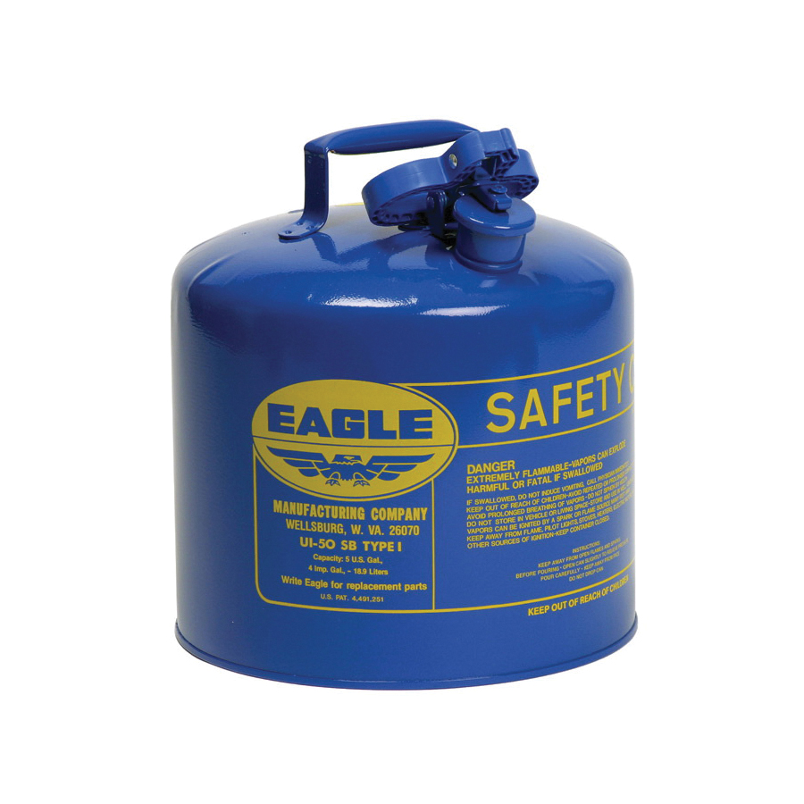 Eagle Manufacturing CRA47X Metal Acid Corrosive Safety Cabinet, 45 gal Capacity, Flush Handle, 65 in H x 43 in W x 18 in D, Manual Close Door, 2 Doors, 2 Shelves, 18 ga Steel, Blue