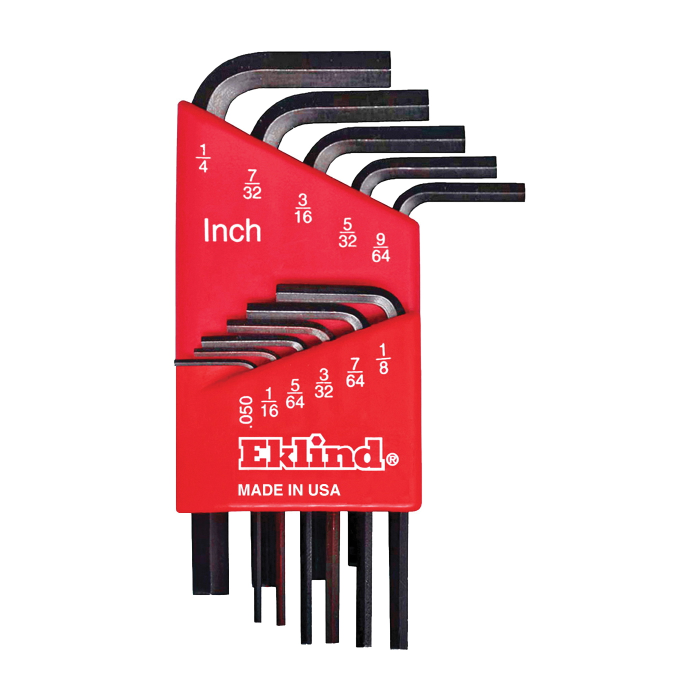 Eklind&reg; 10111 Hex-L&reg; Short Key Set With Holder, 11 Pieces, 0.05 to 0.25 in Hex, L-Handle Handle, Alloy Steel, Black Oxide