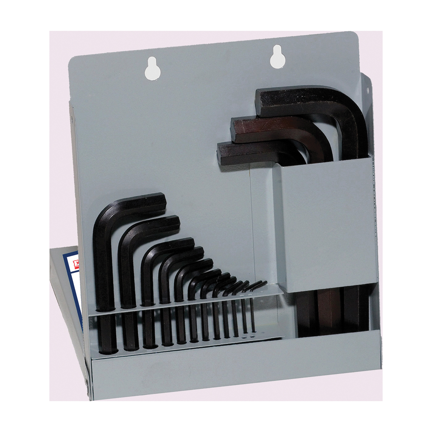 Eklind&reg; 10515 Hex-L&reg; Short Key Set With Metal Box, 15 Pieces, 0.7 to 17 mm Hex, L-Handle Handle, ANSI B18.3, Alloy Steel, Black Oxide