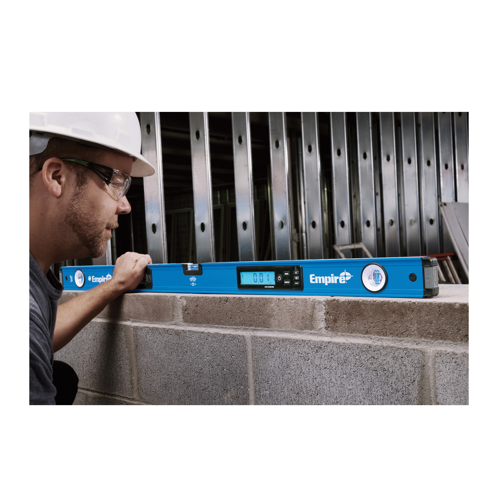Empire&reg; e105.48H Digital Box Level, 48 in L, 3 Vials, Aluminum, 0.0005 in Accuracy