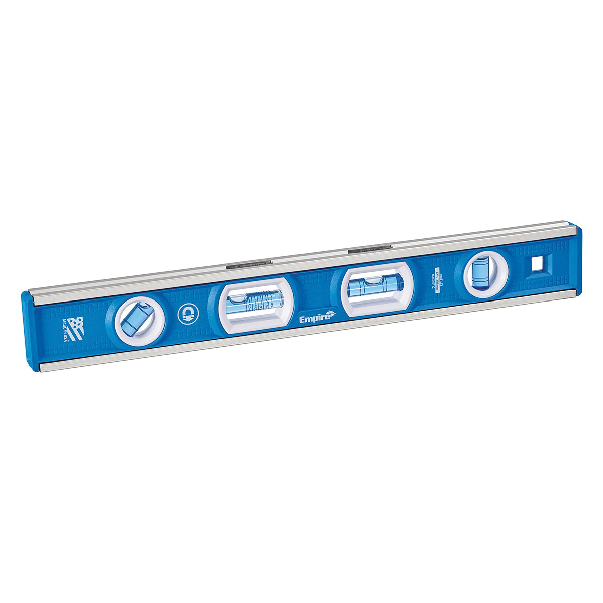 product Stanley® FatMax® 43-525 1-Piece Magnetic Box Beam Level, 24 in L, 3 Vials, Aluminum, (1) Level/(2) Plumb Vial Position, 0.0005 in Accuracy