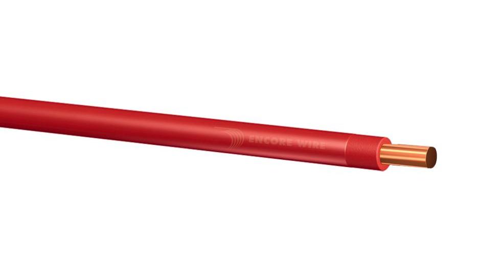 WIRE 16 TFN SOLID RED 2500