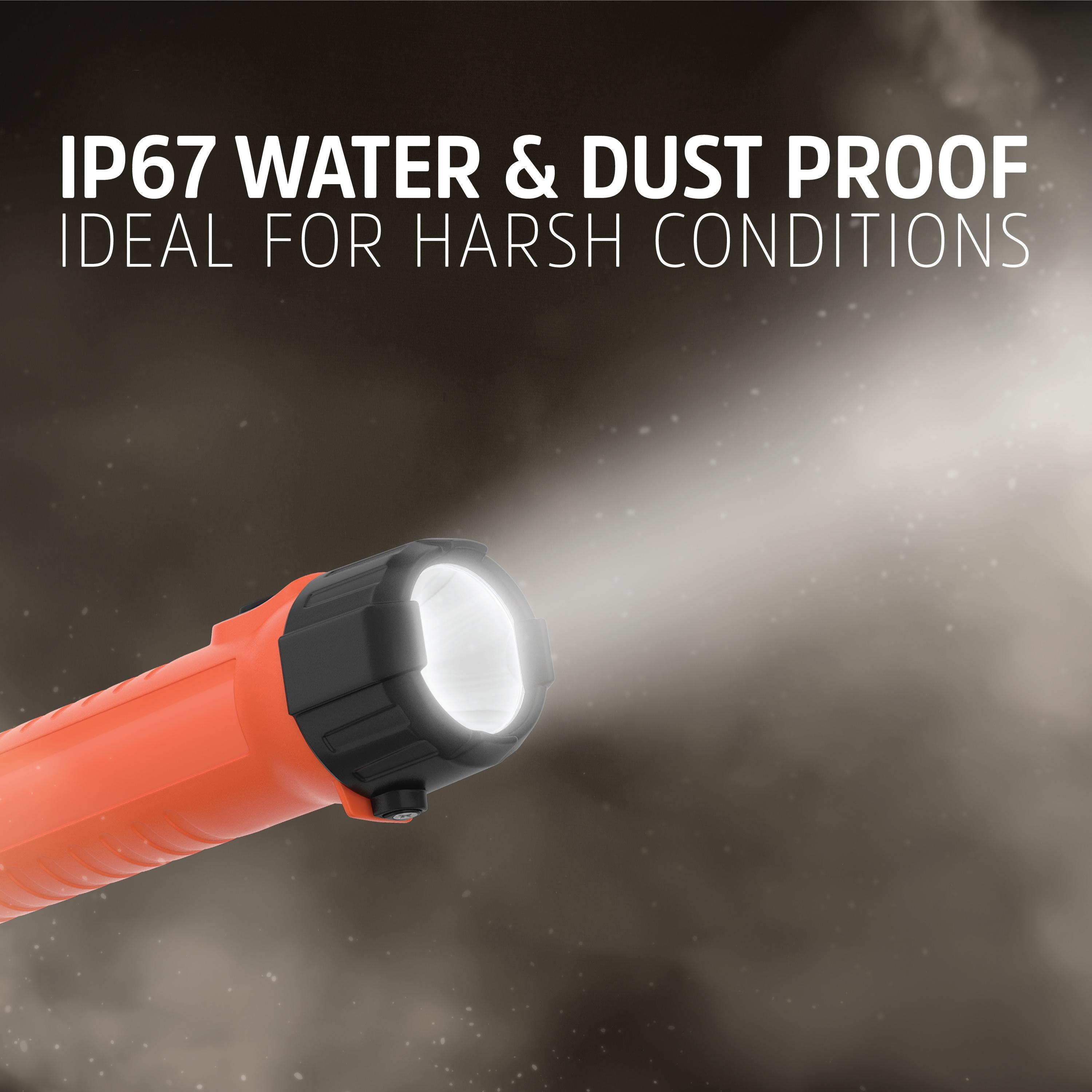 Energizer&reg; Intrinsically Safe&reg; ENISHH25E Impact-Resistant Handheld Flashlight, LED Bulb, Plastic Housing, 150 Lumens Lumens