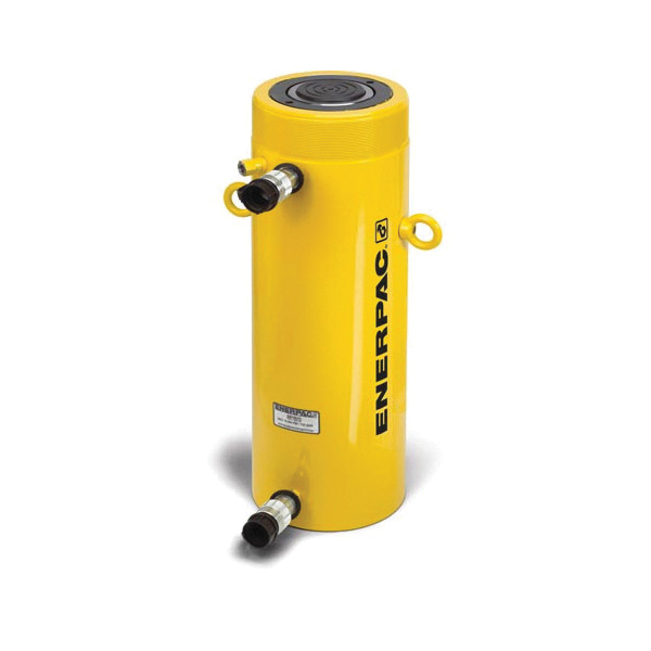 Enerpac&reg; RR30018 Double Acting General Purpose Hydraulic Return Solid Plunger Hydraulic Cylinder, 354.6 ton Advance/190 ton Retract Capacity, 9-1/2 in Bore, 18 in L Stroke, 31.13 in Retract, 6-1/2 in Dia Rod, 10000 psi Pressure